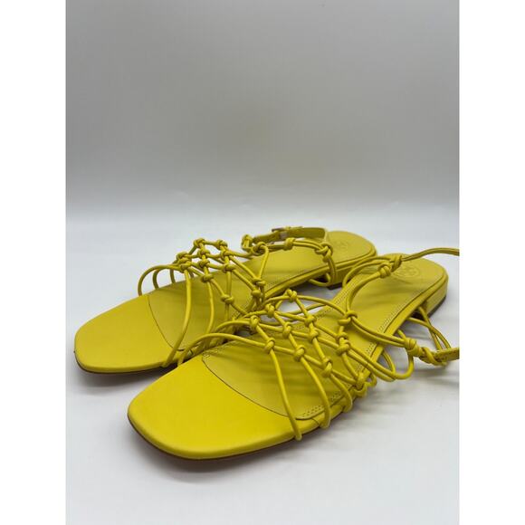 Tory Burch Barley There Knotted Flat Calendula Leather Sandals Size 10.5 NEW - Picture 10 of 16